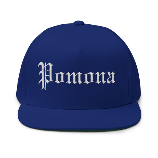 Pomona Embroidered Flat Bill Cap