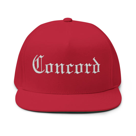 Concord Embroidered Flat Bill Cap