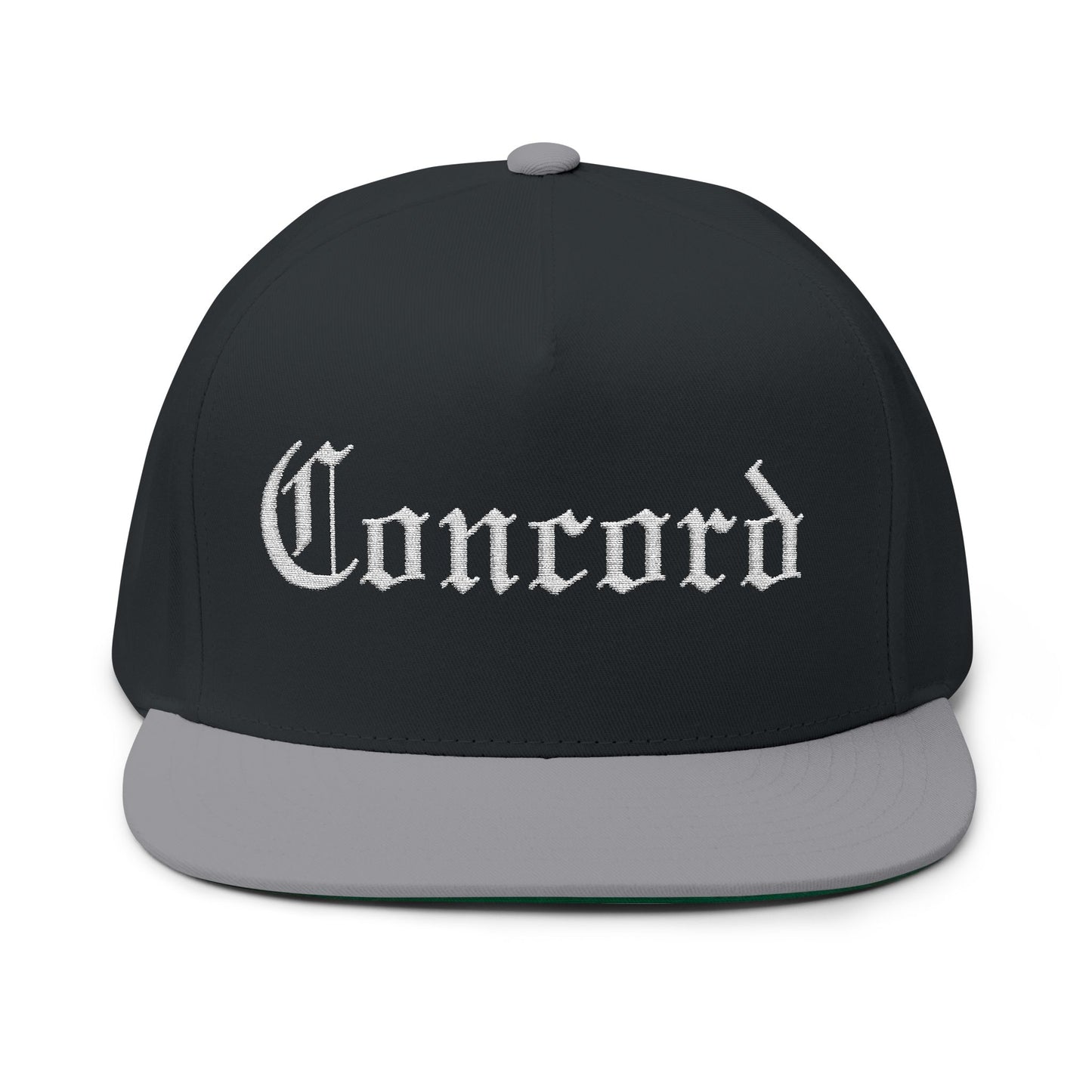 Concord Embroidered Flat Bill Cap