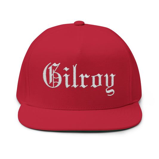 Custom Embroidered Flat Bill Cap - Stylish Gilroy Design for Casual Outfits