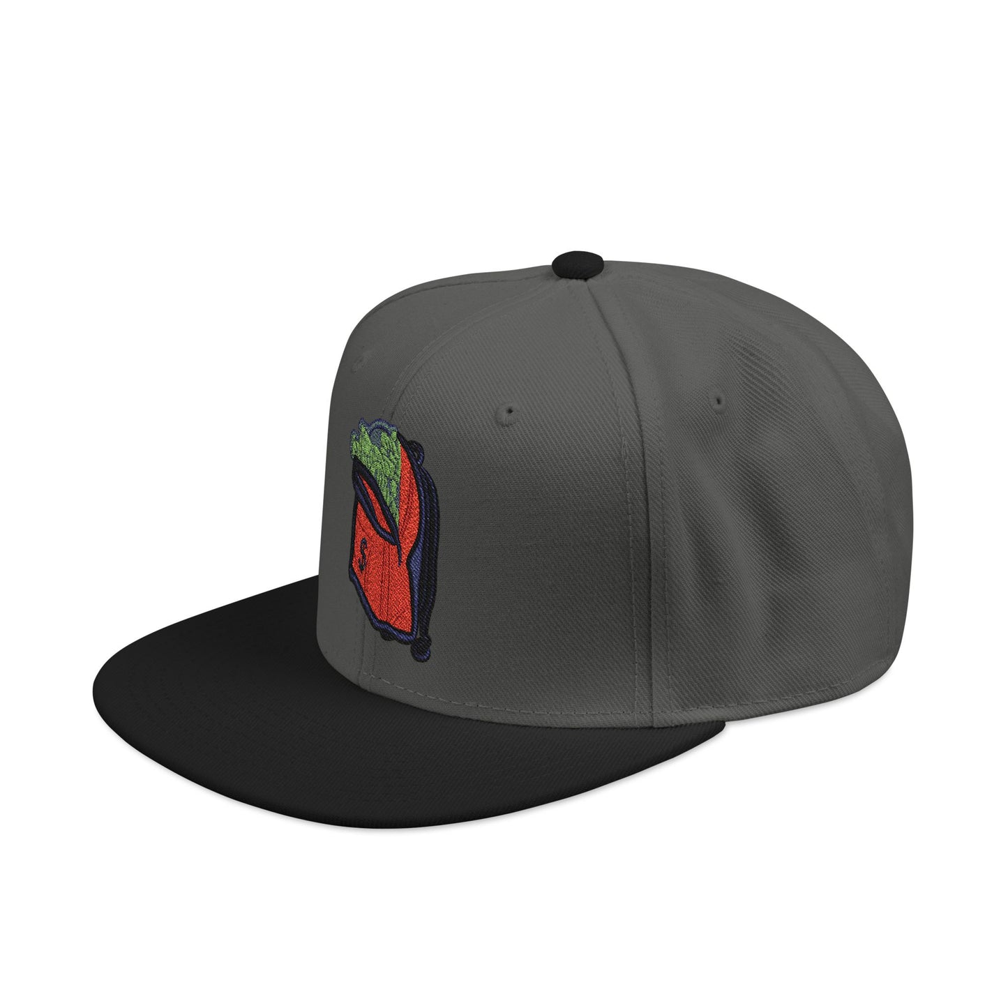 Money Bag Embroidered Snapback Hat -