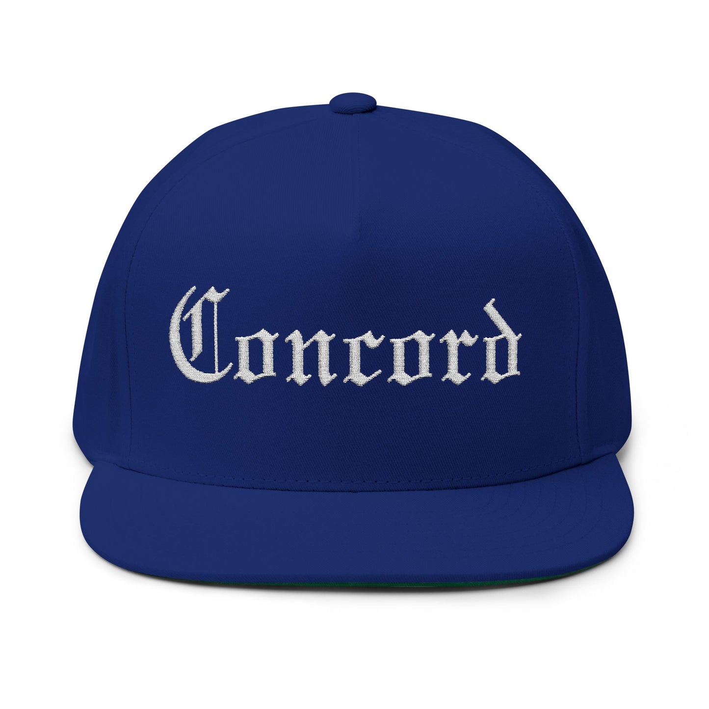 Concord Embroidered Flat Bill Cap