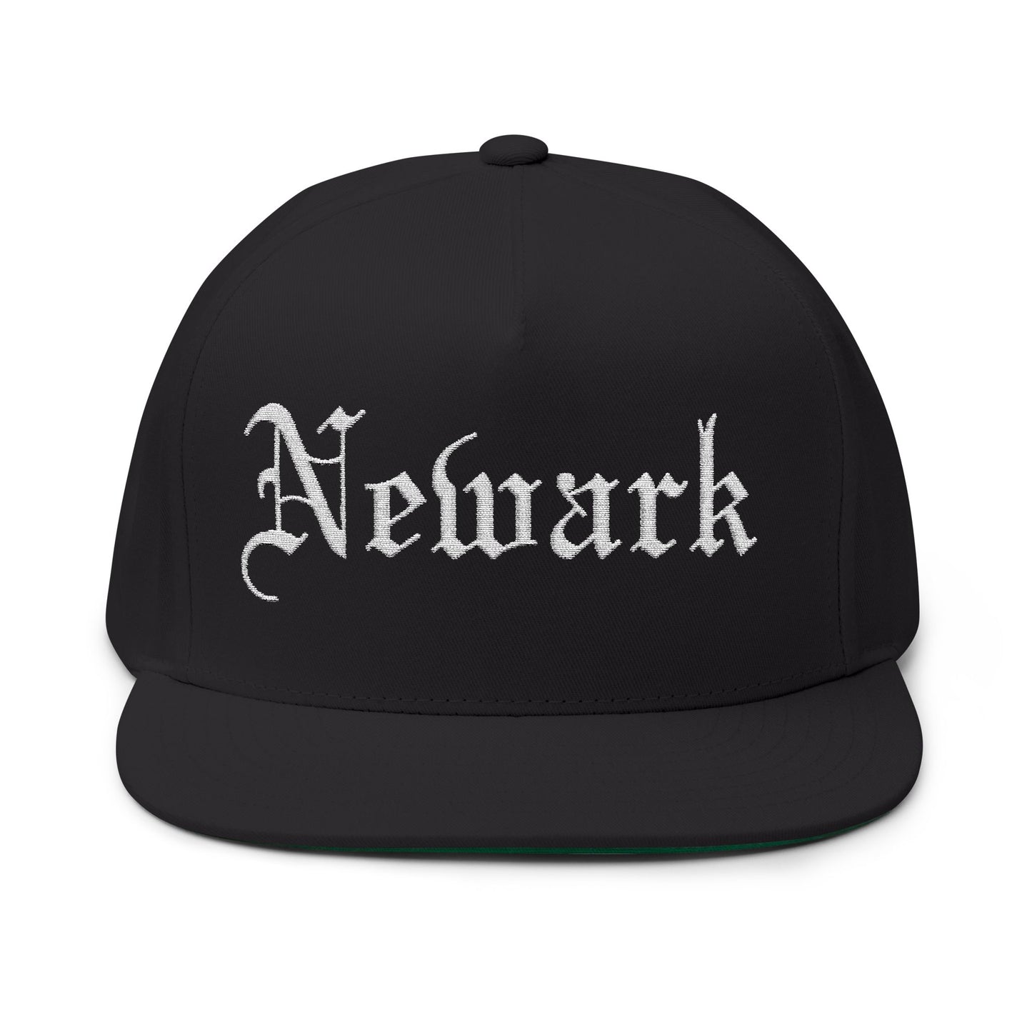 Newark Embroidered Flat Bill Cap - Stylish Urban Headwear