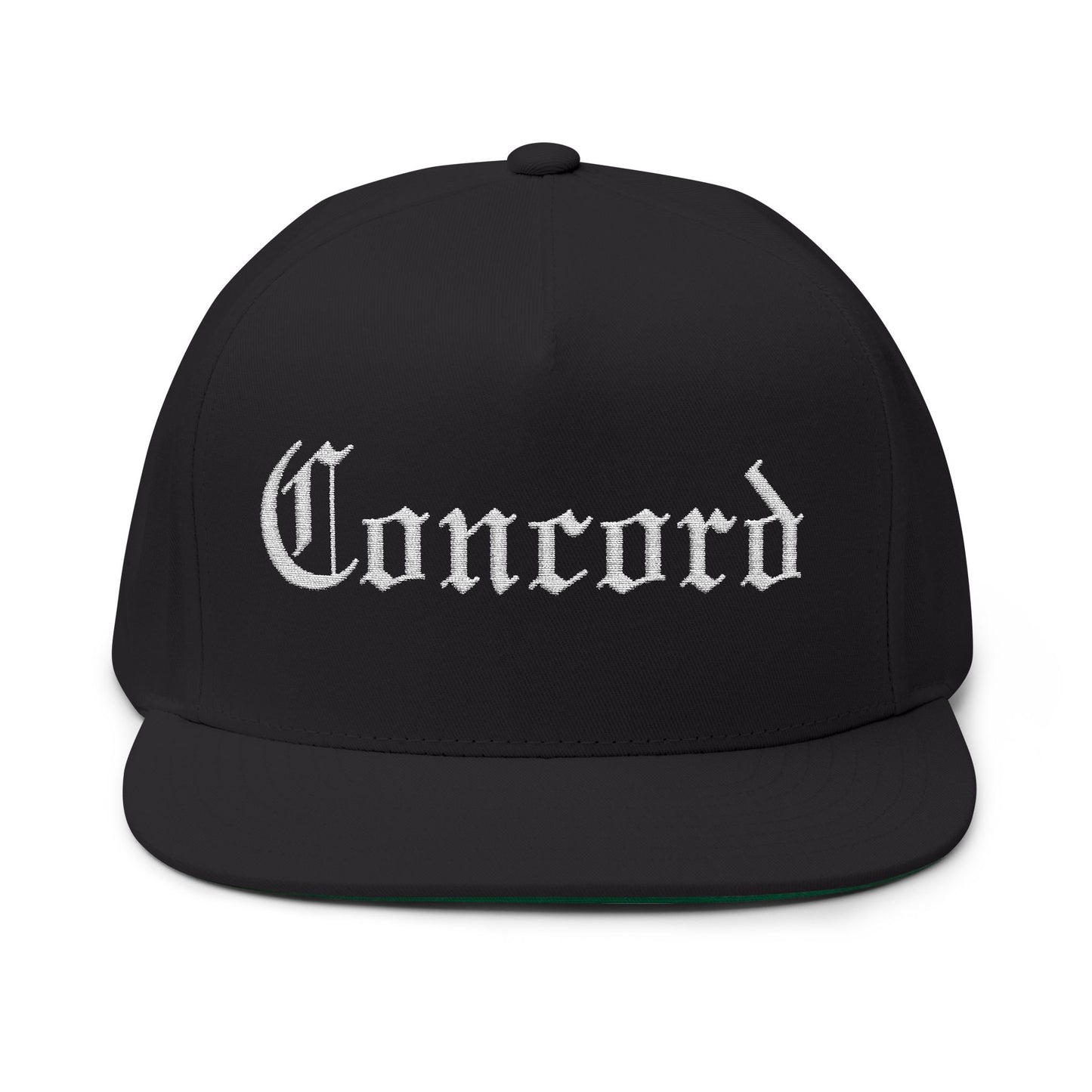 Concord Embroidered Flat Bill Cap