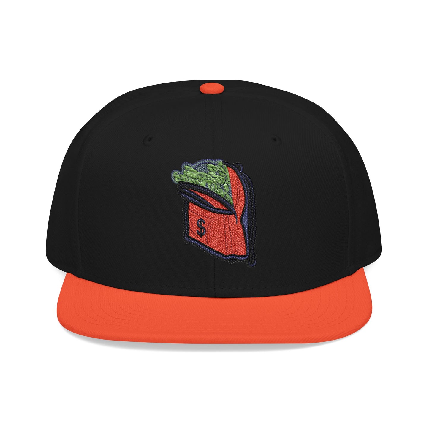 Money Bag Embroidered Snapback Hat -