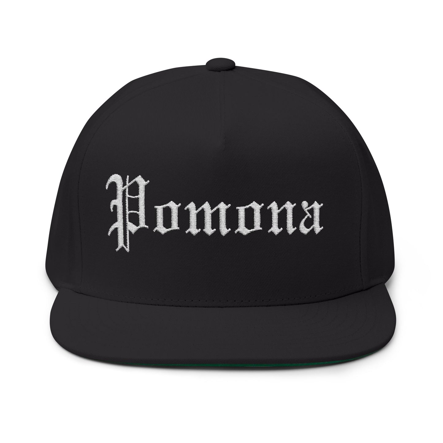 Pomona Embroidered Flat Bill Cap