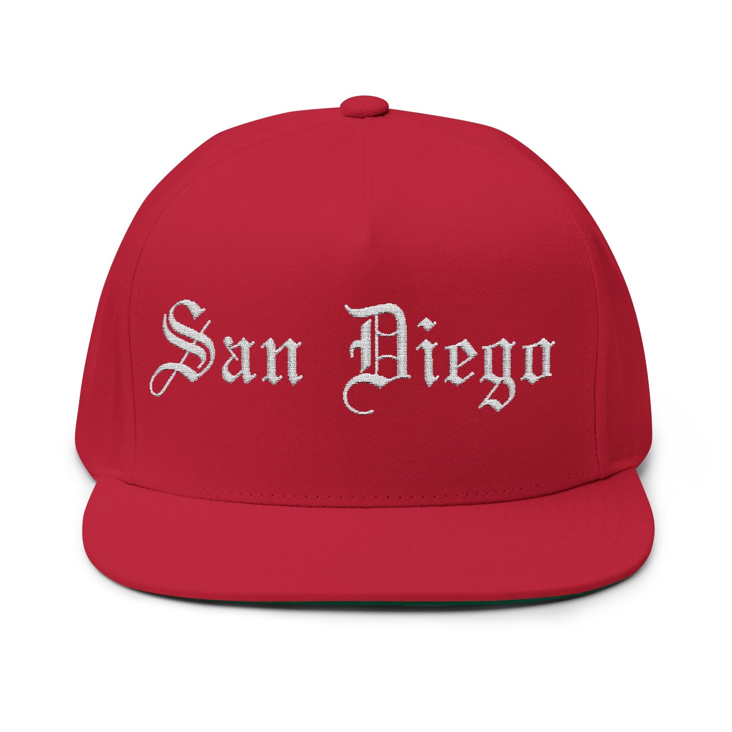San Diego Embroidered Flat Bill Cap