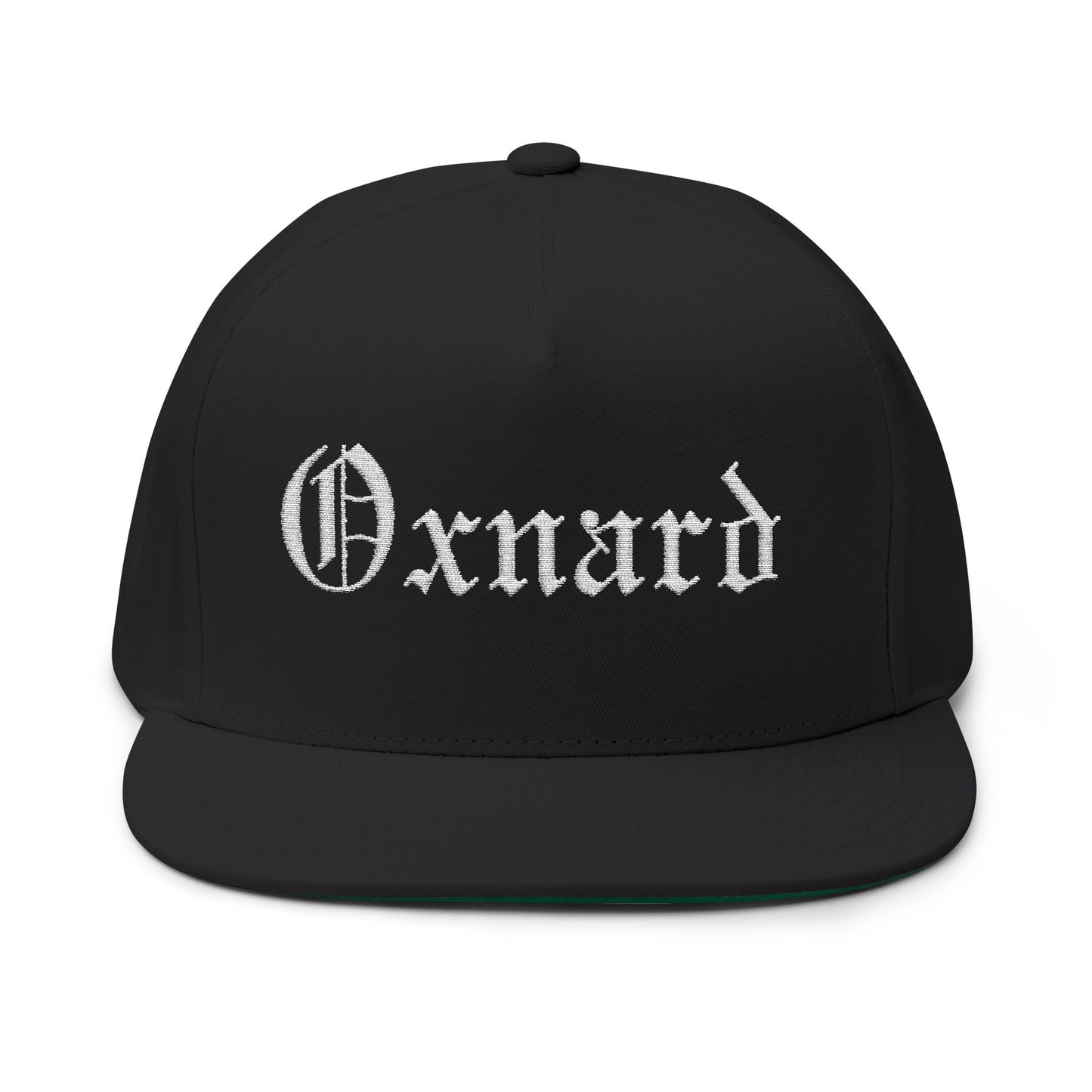 Embroidered Flat Bill Cap - Stylish Oxnard Design for Casual Wear