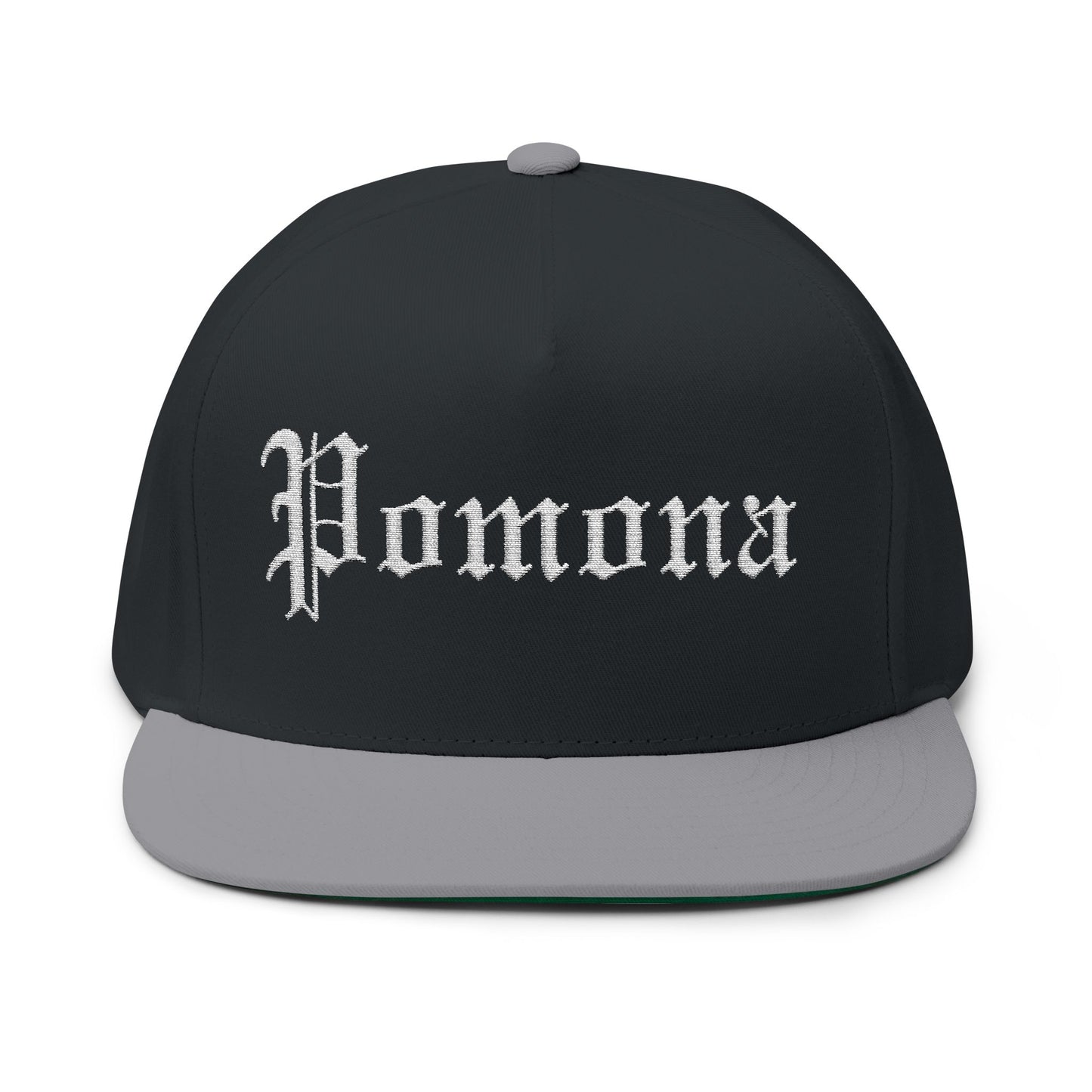 Pomona Embroidered Flat Bill Cap