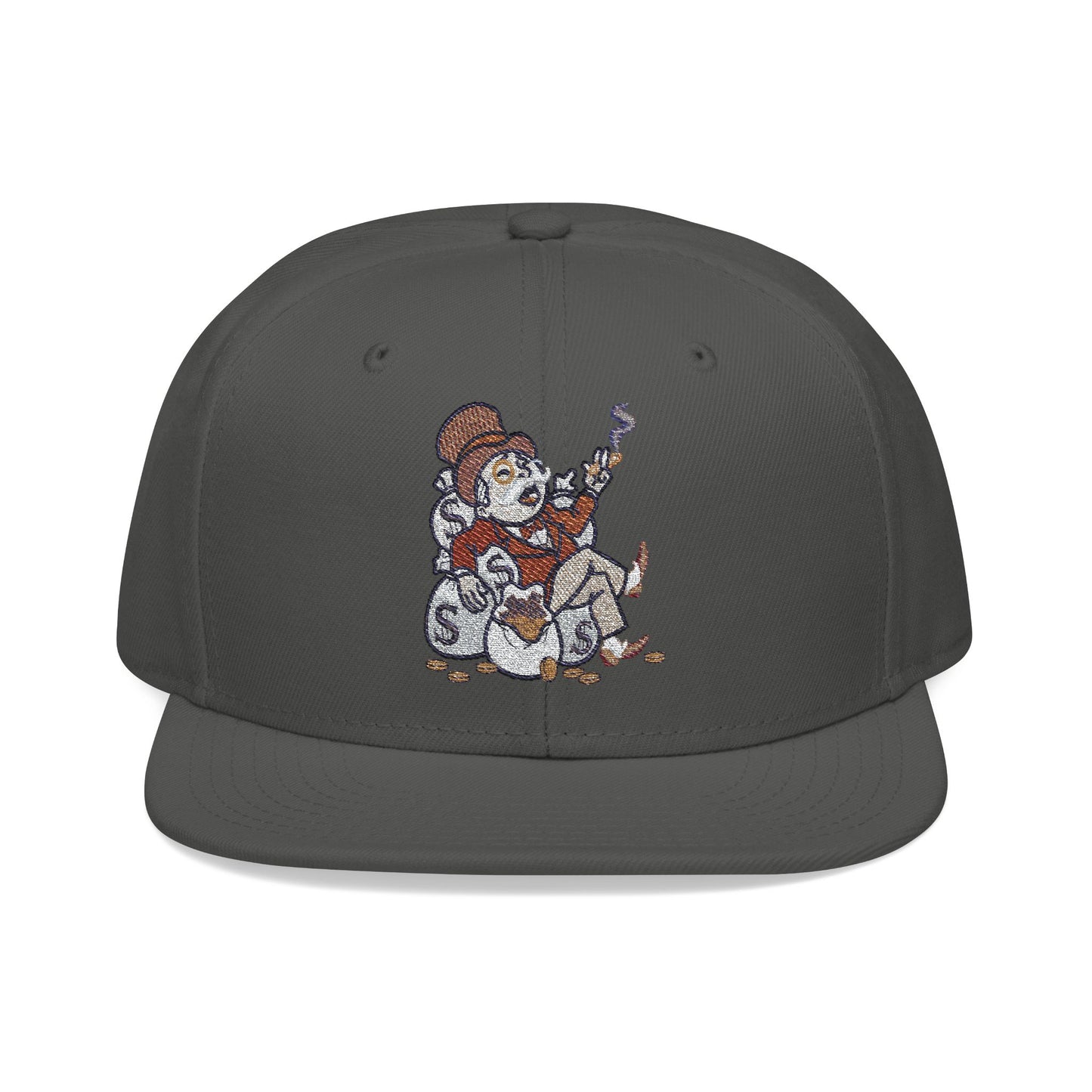 Monopoly Money Embroidered Snapback Hat - Vintage Style with Whimsical Art