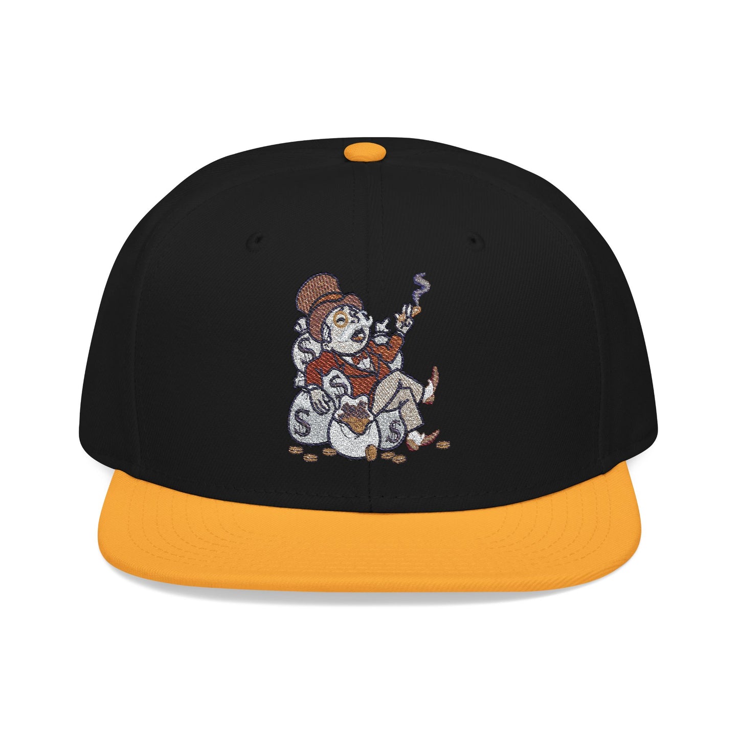 Monopoly Money Embroidered Snapback Hat - Vintage Style with Whimsical Art