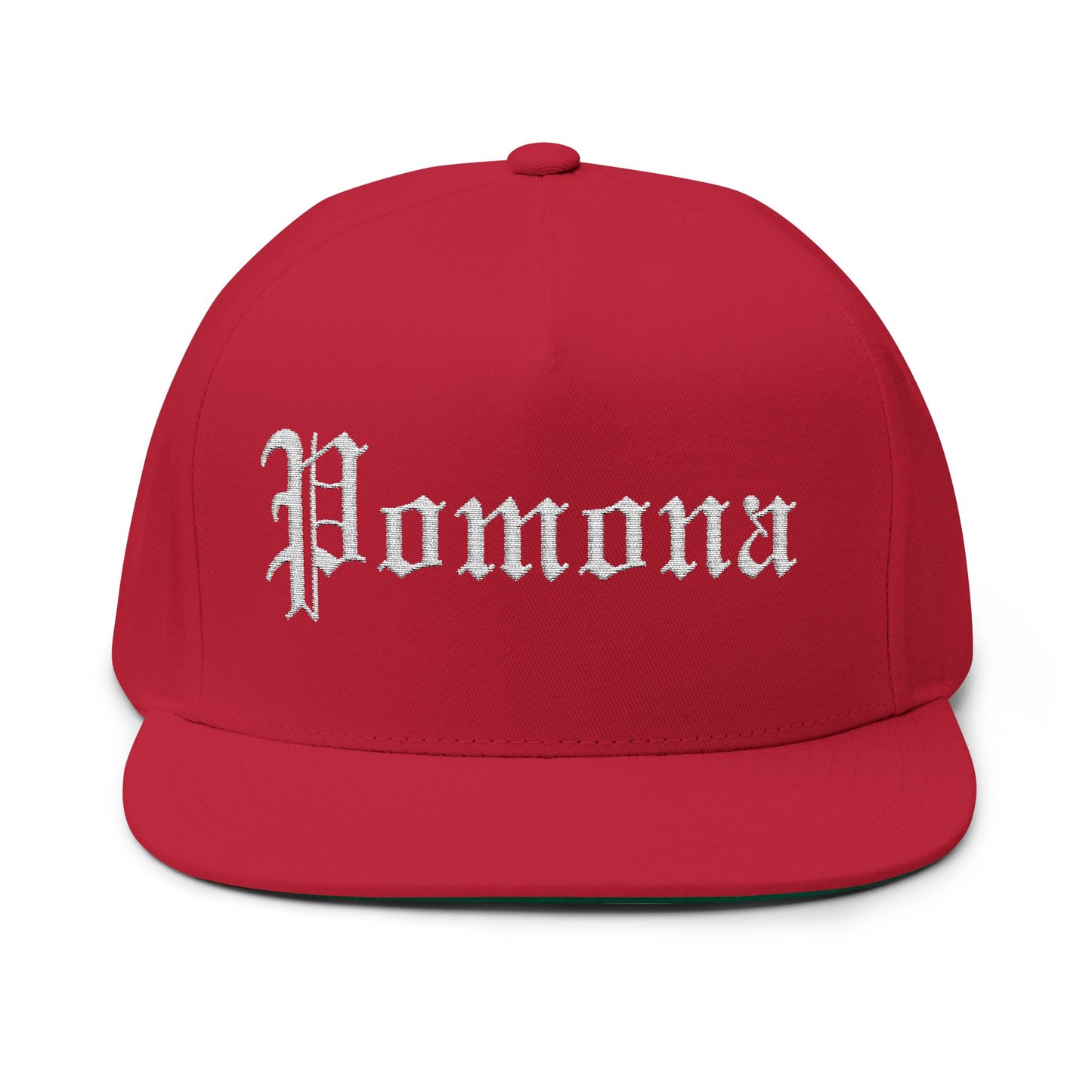 Pomona Embroidered Flat Bill Cap
